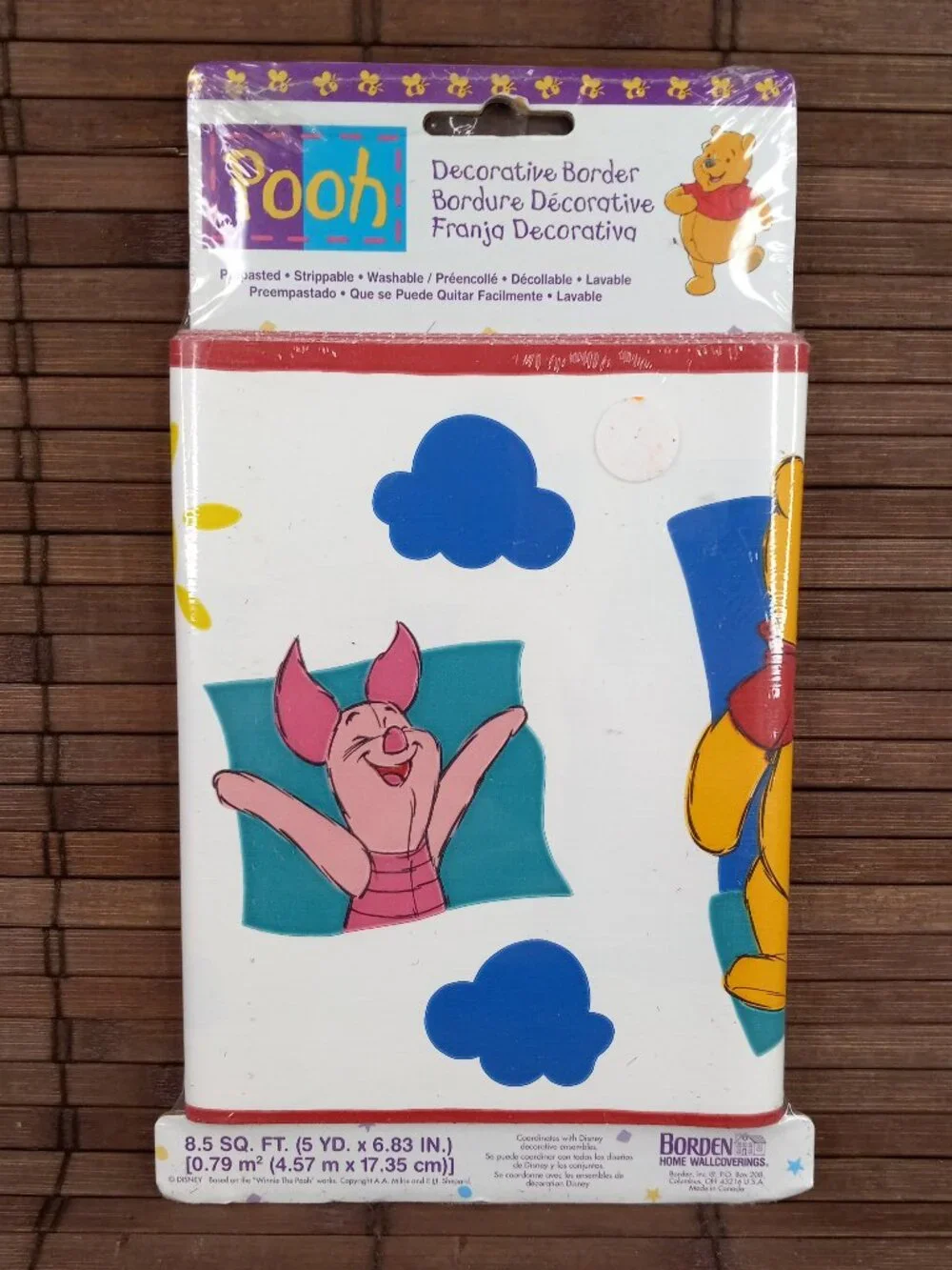 Disney Winnie The Pooh Decorative Wallpaper Border 15 Feet Prepasted Vintage